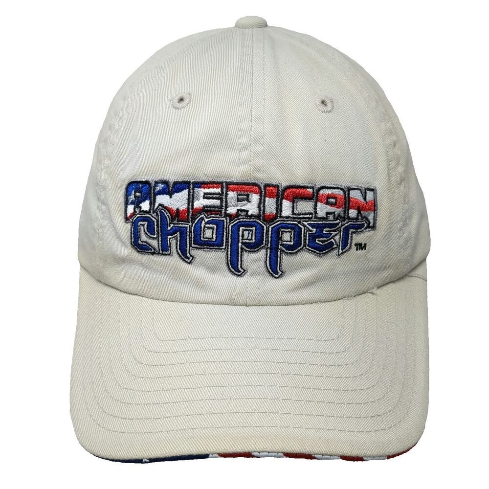 American Chopper Baseball Cap Beige One Size Adjustable Slideback Cotton Hat TV